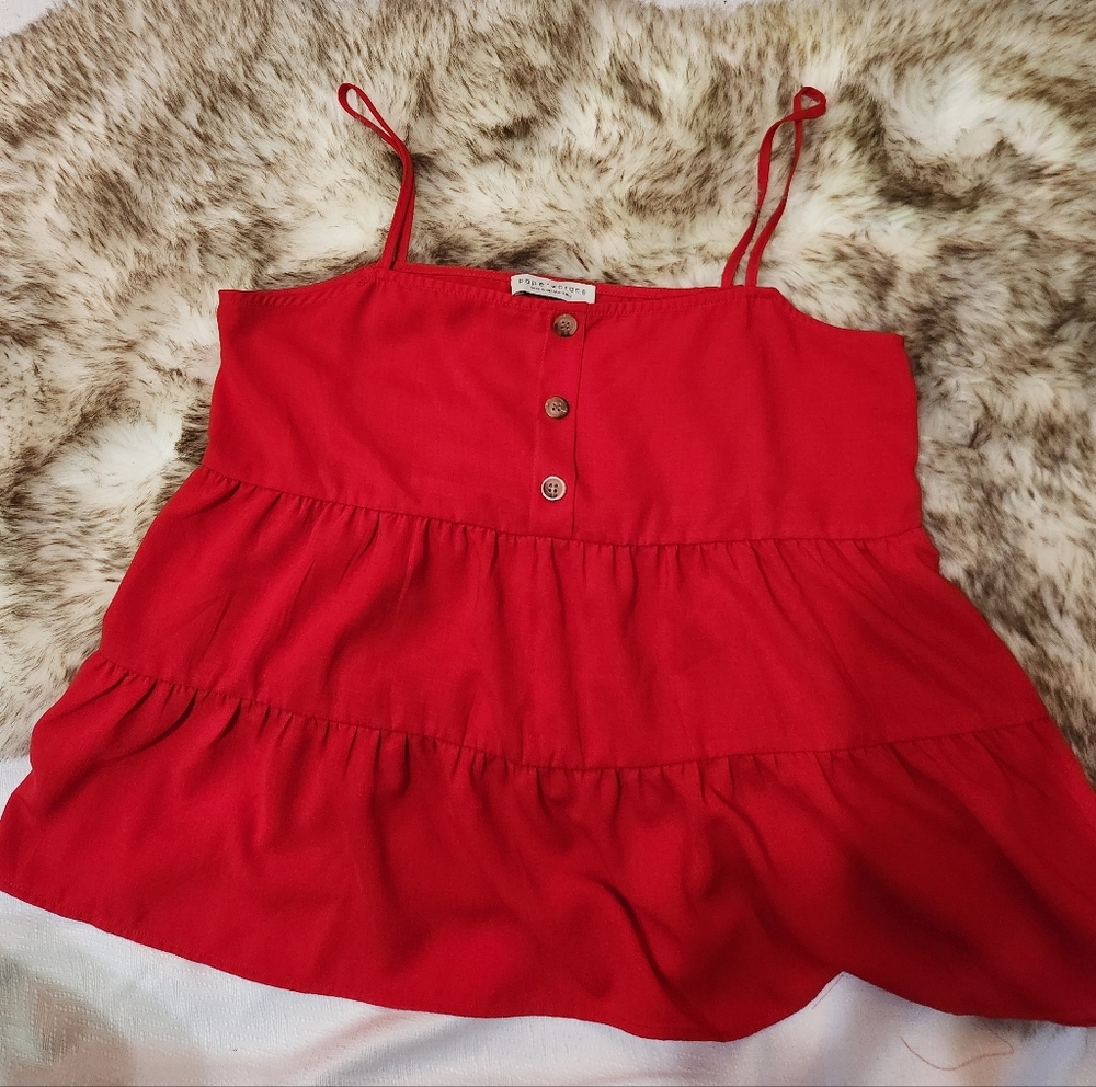 Paper Crane Womans Red Tank Size-small